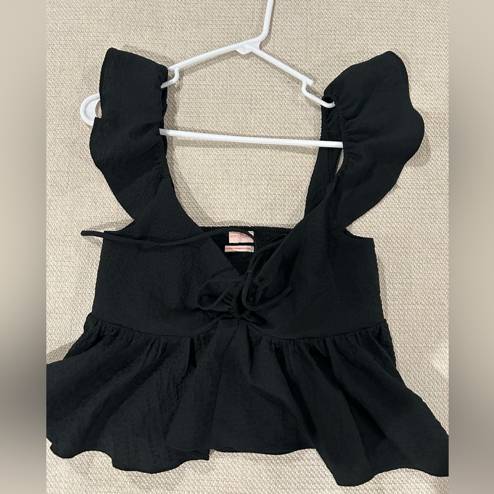 UO Sierra Keyhole Babydoll Blouse